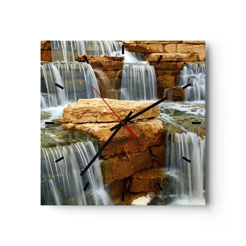 Wall clock - Clock on glass - Stairway to Heaven - 30x30 cm