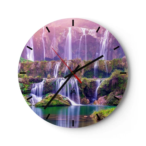 Wall clock - Clock on glass - Stairway to Heaven - 30x30 cm