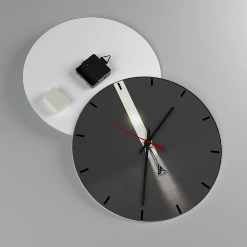 Wall clock - Clock on glass - Step to Bright Future - 30x30 cm