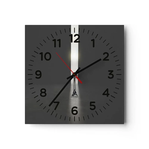 Wall clock - Clock on glass - Step to Bright Future - 40x40 cm