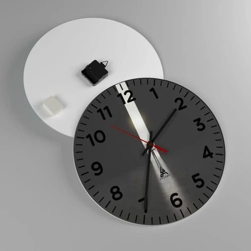 Wall clock - Clock on glass - Step to Bright Future - 40x40 cm