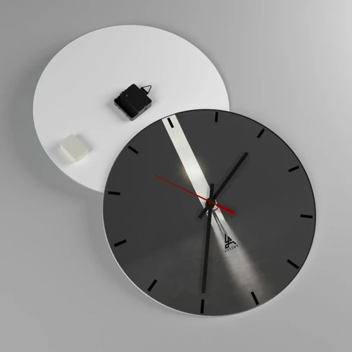 Wall clock - Clock on glass - Step to Bright Future - 40x40 cm