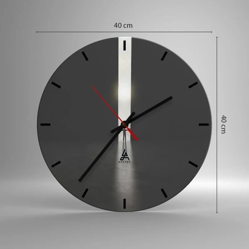 Wall clock - Clock on glass - Step to Bright Future - 40x40 cm