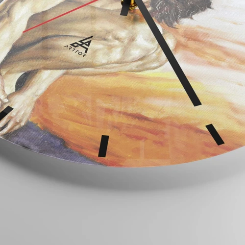 Wall clock - Clock on glass - Submerged in Himself - 30x30 cm