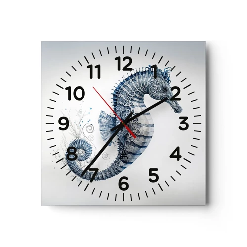 Wall clock - Clock on glass - Subtle Joke of Nature - 30x30 cm
