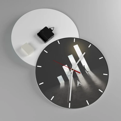 Wall clock - Clock on glass - Success - Impression - 30x30 cm