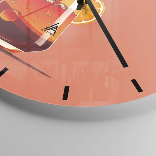 Wall clock - Clock on glass - Summer Refreshment - 30x30 cm