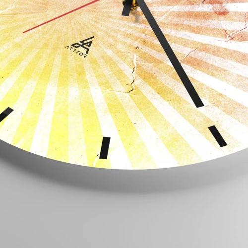 Wall clock - Clock on glass - Sunrises and Sunsets - 30x30 cm