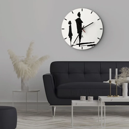 Wall clock - Clock on glass - Surely Together? - 30x30 cm