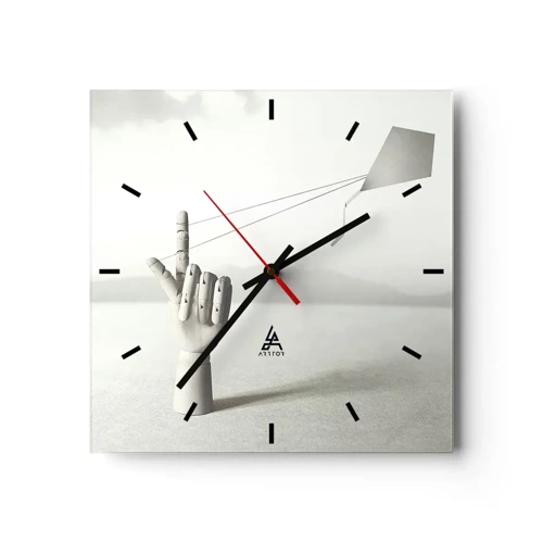 Wall clock - Clock on glass - Test of Strengths - 30x30 cm