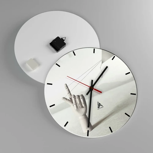 Wall clock - Clock on glass - Test of Strengths - 40x40 cm