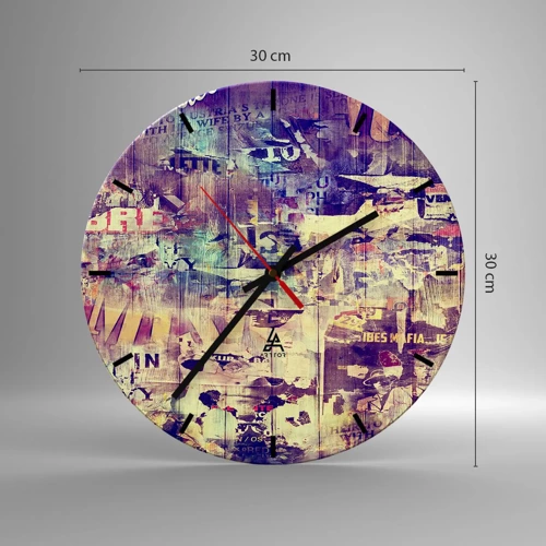 Wall clock - Clock on glass - That's All That Is Left - 30x30 cm