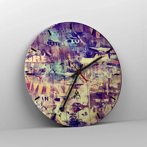 Wall clock - Clock on glass - That's All That Is Left - 30x30 cm