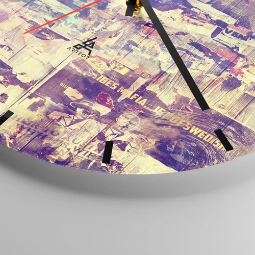 Wall clock - Clock on glass - That's All That Is Left - 30x30 cm