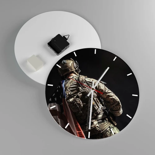 Wall clock - Clock on glass - That's Why - 30x30 cm