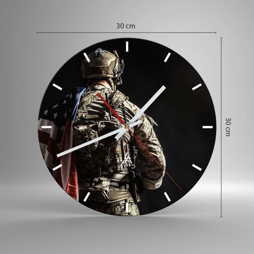 Wall clock - Clock on glass - That's Why - 30x30 cm