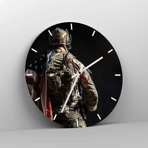 Wall clock - Clock on glass - That's Why - 30x30 cm