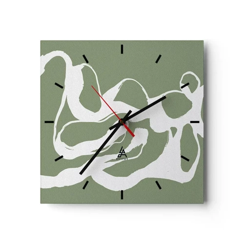 Wall clock - Clock on glass - The Call of Space - 30x30 cm