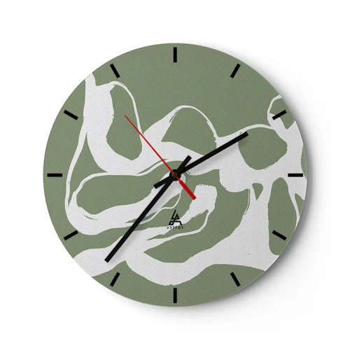 Wall clock - Clock on glass - The Call of Space - 30x30 cm