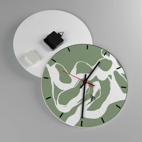 Wall clock - Clock on glass - The Call of Space - 30x30 cm