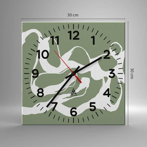 Wall clock - Clock on glass - The Call of Space - 30x30 cm