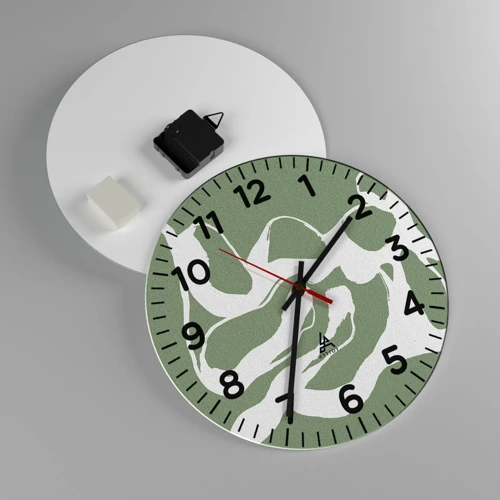 Wall clock - Clock on glass - The Call of Space - 30x30 cm