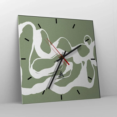 Wall clock - Clock on glass - The Call of Space - 40x40 cm