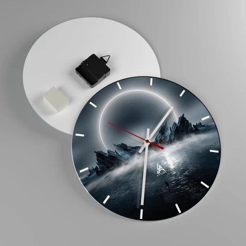 Wall clock - Clock on glass - The End of a Story - 30x30 cm