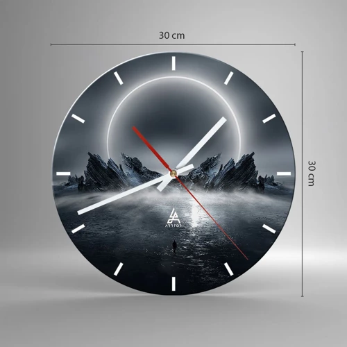 Wall clock - Clock on glass - The End of a Story - 30x30 cm