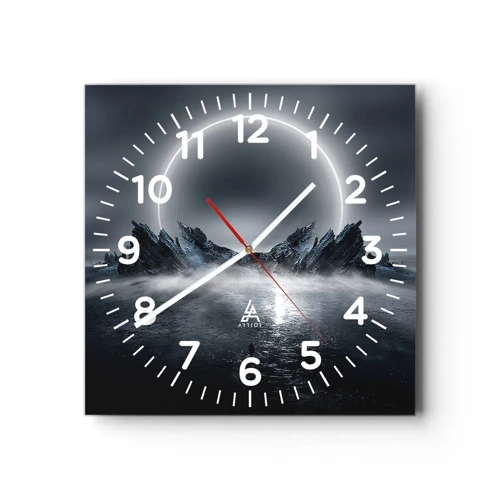 Wall clock - Clock on glass - The End of a Story - 30x30 cm