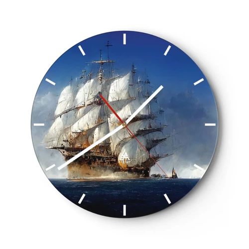 Wall clock - Clock on glass - The Great Glory! - 30x30 cm