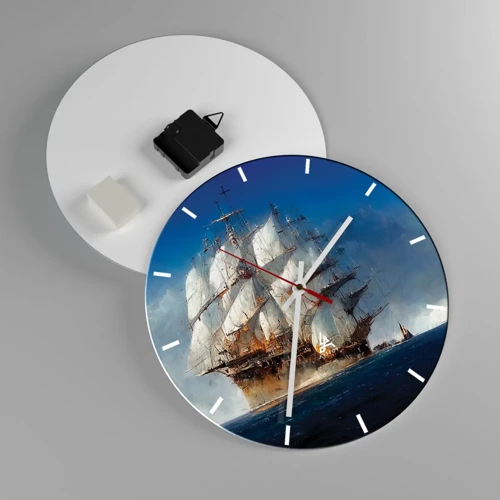 Wall clock - Clock on glass - The Great Glory! - 30x30 cm