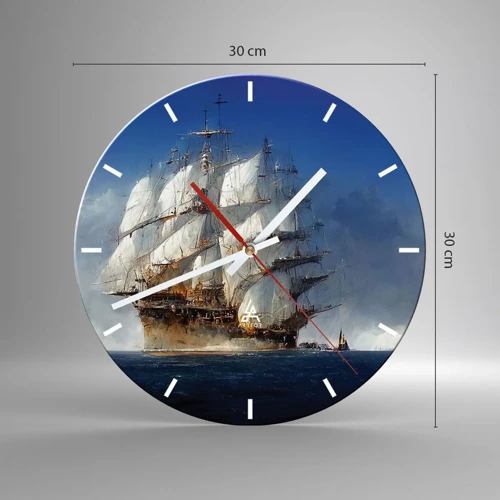 Wall clock - Clock on glass - The Great Glory! - 30x30 cm