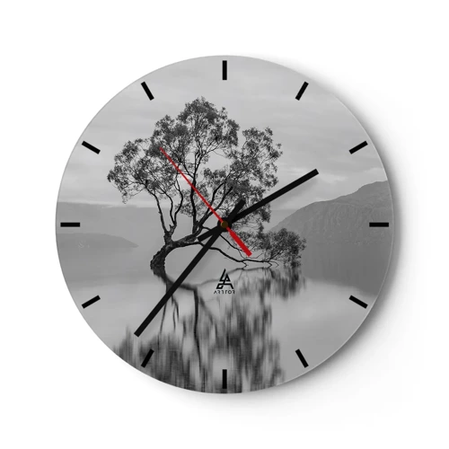 Wall clock - Clock on glass - There Is Such Country - 30x30 cm