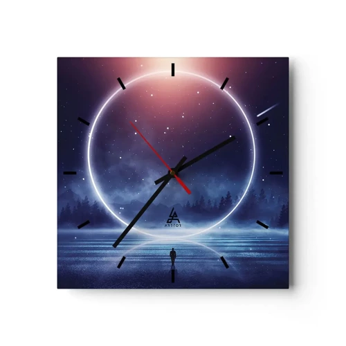 Wall clock - Clock on glass - They are Already Here… - 30x30 cm