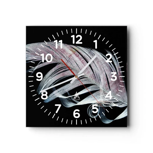 Wall clock - Clock on glass - Think about Touch - 30x30 cm