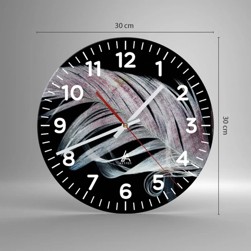 Wall clock - Clock on glass - Think about Touch - 30x30 cm