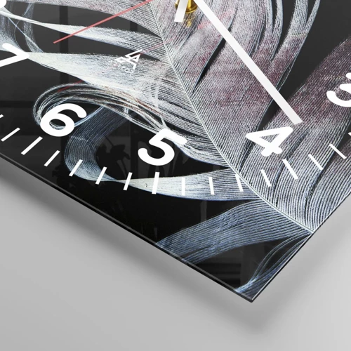 Wall clock - Clock on glass - Think about Touch - 40x40 cm