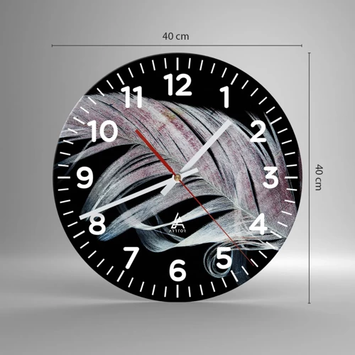 Wall clock - Clock on glass - Think about Touch - 40x40 cm