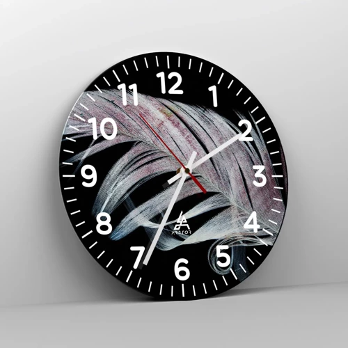 Wall clock - Clock on glass - Think about Touch - 40x40 cm