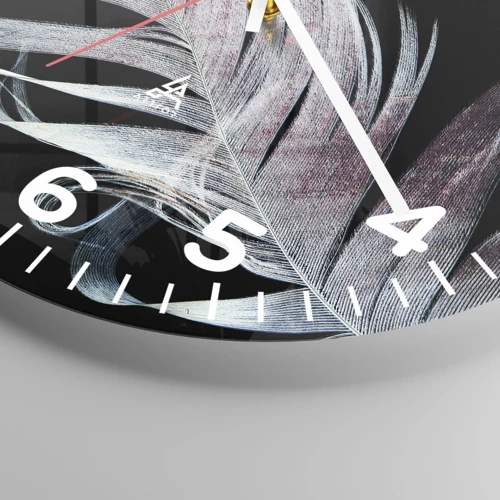 Wall clock - Clock on glass - Think about Touch - 40x40 cm