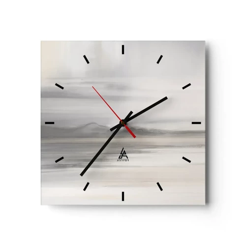Wall clock - Clock on glass - Thoughtful Distance - 30x30 cm
