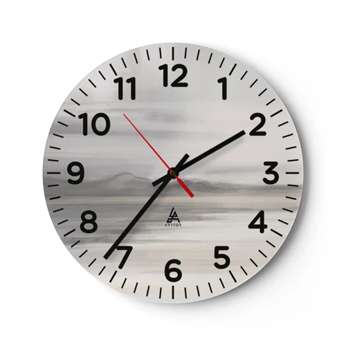 Wall clock - Clock on glass - Thoughtful Distance - 30x30 cm