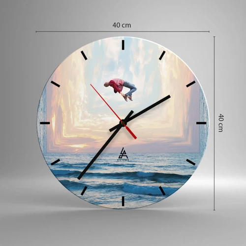 Wall clock - Clock on glass - To Another Dimension - 40x40 cm