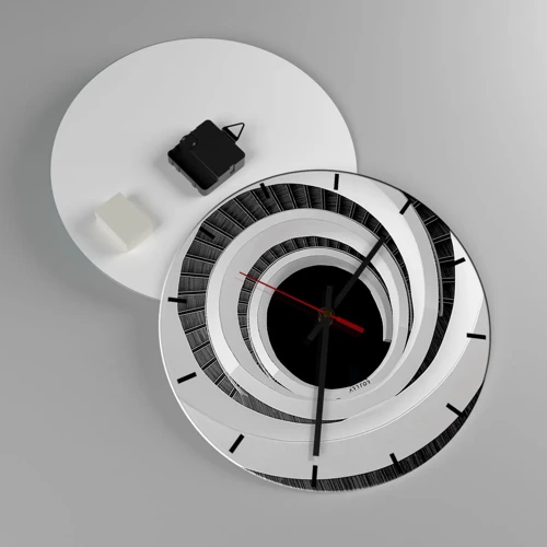 Wall clock - Clock on glass - To the Point of the Matter - 30x30 cm