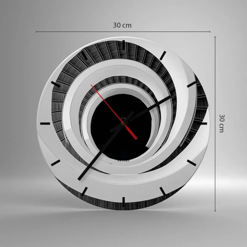 Wall clock - Clock on glass - To the Point of the Matter - 30x30 cm