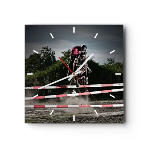 Wall clock - Clock on glass - Together for Victory - 30x30 cm