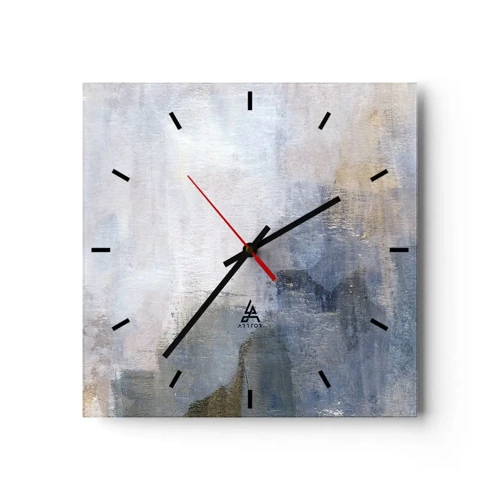 Wall clock - Clock on glass - Tones and Chords of Colours - 40x40 cm