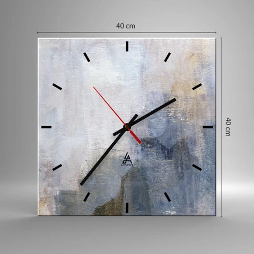 Wall clock - Clock on glass - Tones and Chords of Colours - 40x40 cm