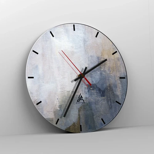 Wall clock - Clock on glass - Tones and Chords of Colours - 40x40 cm